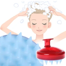 1 шт. Портативный Силиконовый шампунь для кожи головы душ мытье тела волос Массажер щетка расческа