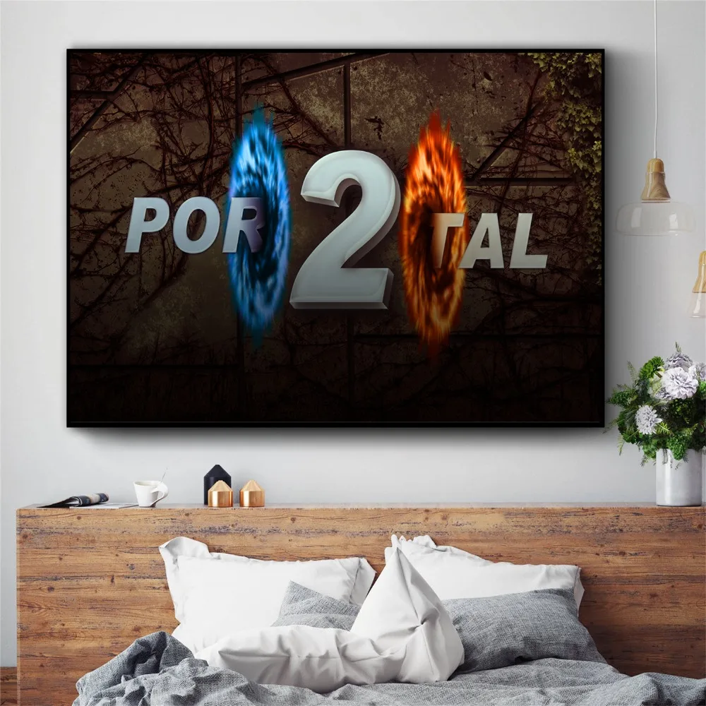 Портал 2 Игра стиль современные декоративные настенные картины для гостиной Холст Живопись Искусство без рамки плакаты и принты домашний декор
