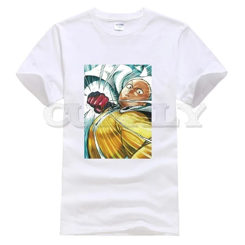 

2019 New T-shirt Print One Punch Man Saitama Thsirt Cool Japan Anime Cartoon Fashion Summer Dress Men Tee Funny T Shirt Retro