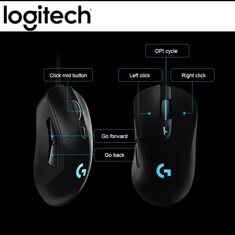 オリジナルロジクール G703 ワイヤレスデュアルモードゲーミングマウス 100 Dpi Rgb バックライトコンピュータゲーミングマウス メカニカルキー マウス Aliexpress