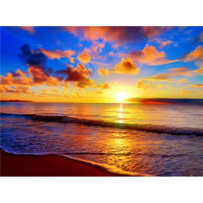 H1768 diamond painting full drill 5d embroidery Setting sun | Дом и сад