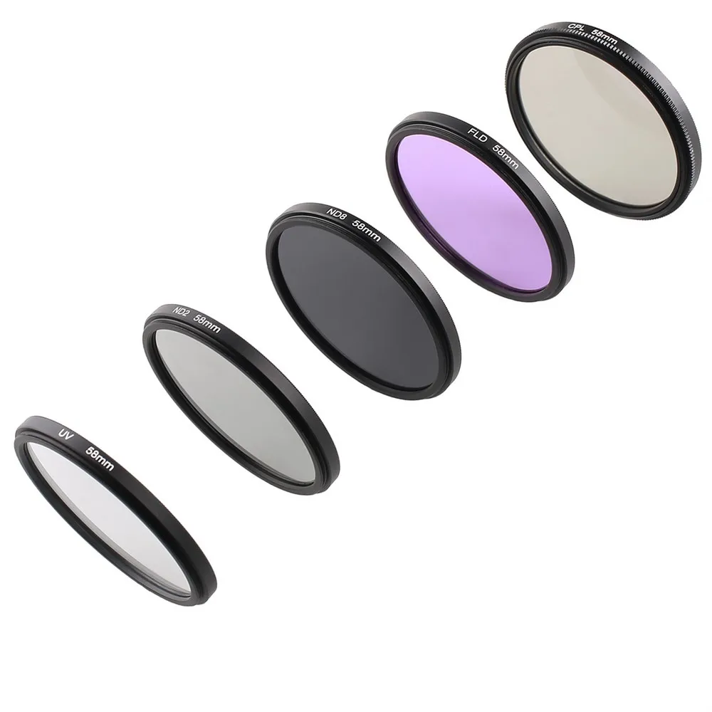 Комплект фильтров для объектива Lightdow 6 в 1 UV + CPL FLD ND 2 4 8 49 мм 52 55 58 62 67 72 77 Canon