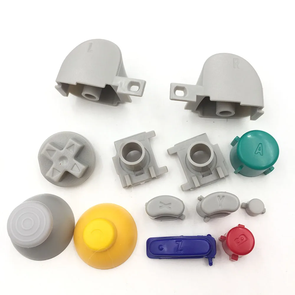 100sets Colorful A B X Y Z Button & Thumbstick Button D pad Mod Kits for Nintendo GameCube GC