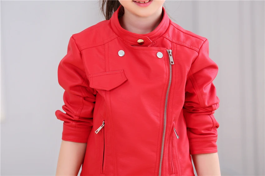 2018 teenage girls pink faux leather jacket children s pu clothing top for 3 10yrs kids zipper motorcycle outerwear red black leather jacket children jacket childrenchildren faux leather jacket aliexpress teenage girls pink faux leather jacket