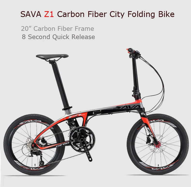 Top SAVA Folding Bike 20 inch Folding bicycle Foldable Carbon Folding Bike 20 inch with SHIMANO 105 22 Speed Mini Compact City Bike 0 Top SAVA Folding Bike 20 inch Folding bicycle Foldable Carbon Folding Bike 20 inch with SHIMANO 105 22 Speed Mini Compact City Bike 0