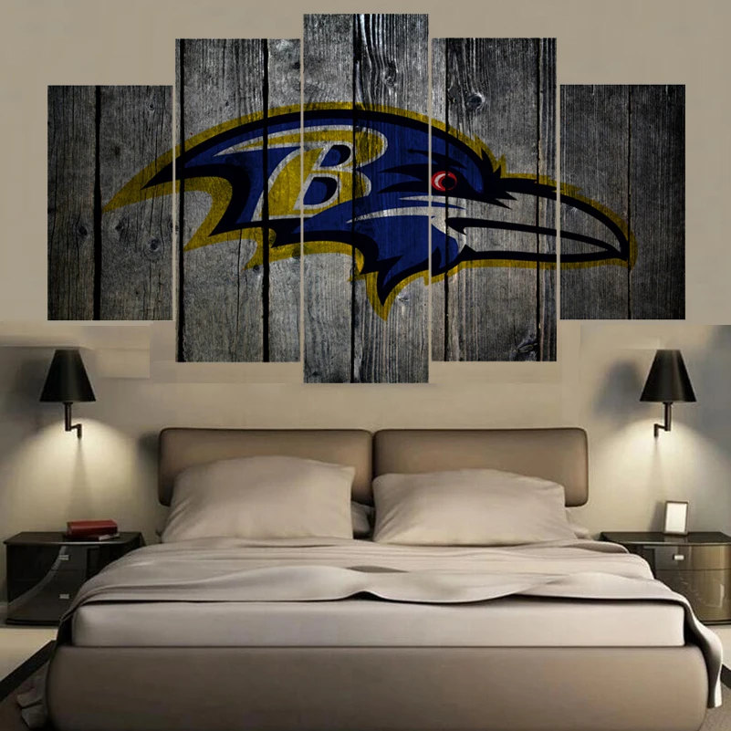 Modern Baltimore Ravens Paintings Wall Art Home Decor Picture Canvas