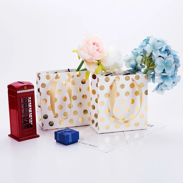 10 Pcs Small Bags For Jewelry Kraft Paper Gift Bag With Handle Present  Cosmetics Gift Bag