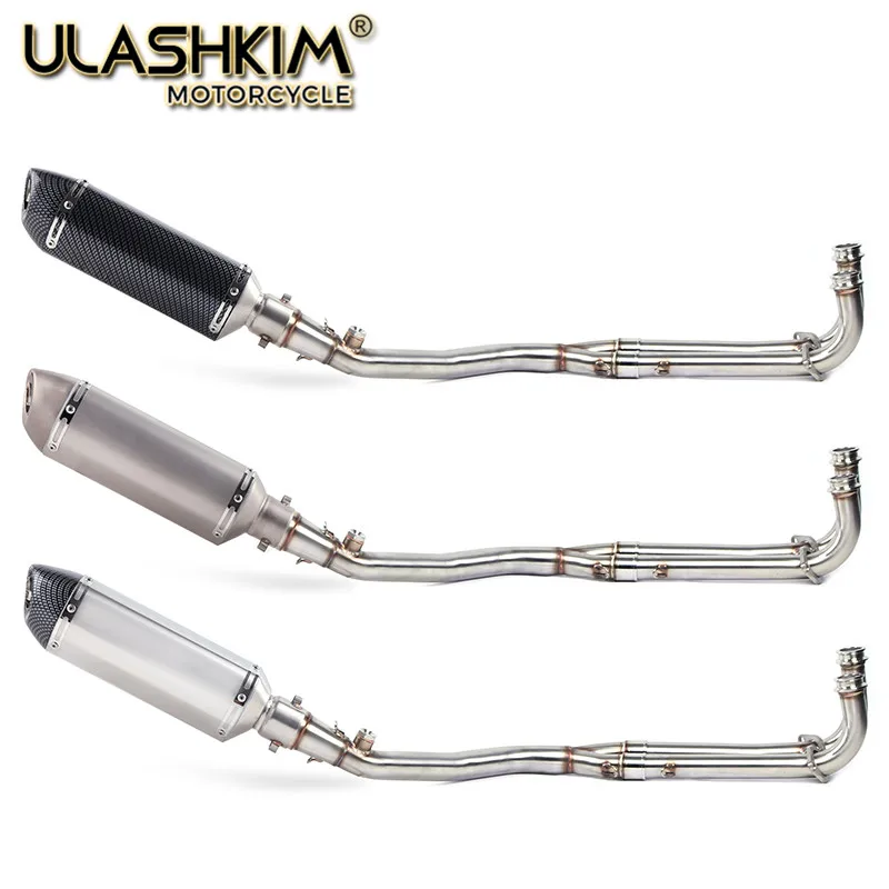 

Motorcycle Exhaust Muffler Middle Link Pipe Full system Slip On For Yamaha T-MAX Tmax 500 530 TMAX500 TMAX530 2008-2017