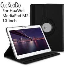 Кожаный чехол-книжка CucKooDo для huawei MediaPad M2, вращение на 10360 градусов, горизонтальный, для huawei MediaPad M2, 10,0 дюйма/A10W