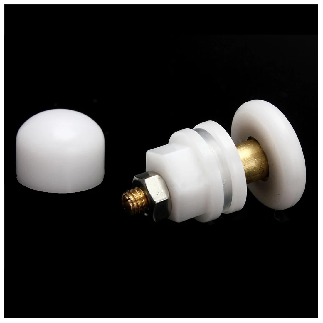 HHTL 8x Home Bottom Top Shower Door Rollers Runners Wheels Replacement Single Wheel, White