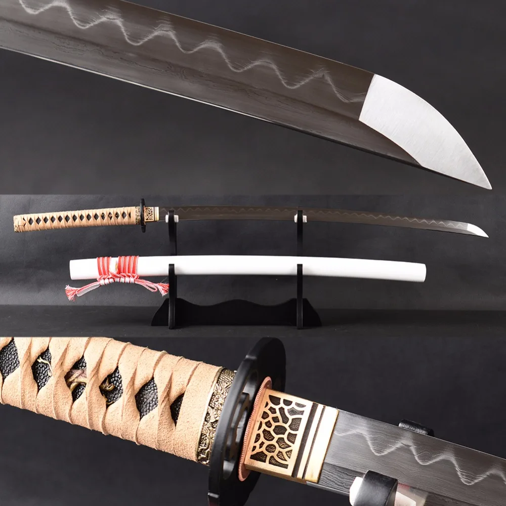 Real Sharp Samurai Sword Japanese Katana No Blood Groove Full Tang