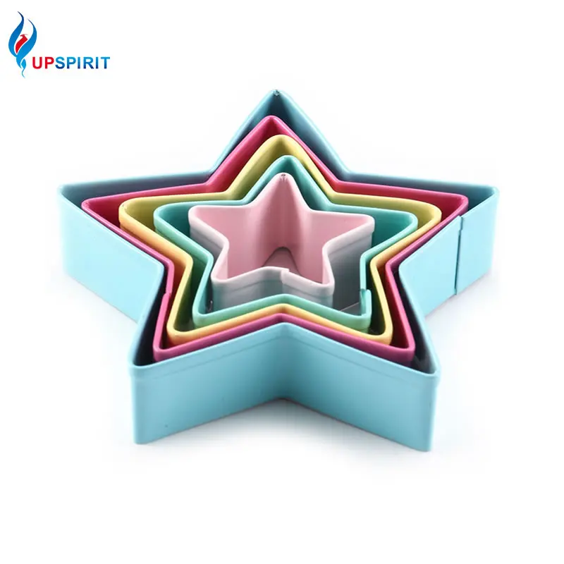 

Upspirit 5Pcs Star Shape Cookie Molds Set Biscuit Stamp Fondant Cutter Cake Mold DIY Decorating Tool Baking Pastry Accessories