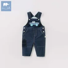 DBA7839 dave bella Джинсы для малышей Осенний комбинезон для мальчиков модные мягкие комбинезоны для мальчиков Детский Модный комбинезон