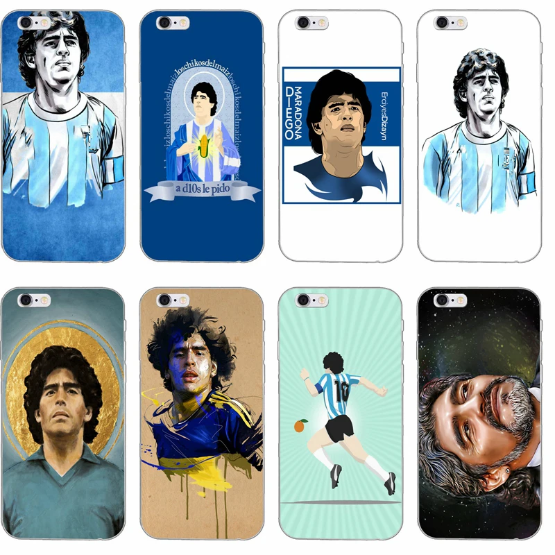 

footballer Maradona silicone TPU Soft phone case For Samsung Galaxy S3 S4 S5 S6 S7 edge S8 Plus mini Note 3 4 5