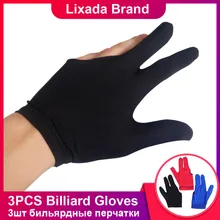 Gants de billard absorbants 3 pièces gant de billard accessoire de piscine Sport trois doigts main gauche droite gant de billard 3 couleurs(China)