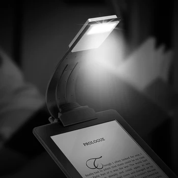 

Portable LED Reading Book Light With Detachable Flexible Clip USB Rechargeable Table Lamp For Kindle Dimmable Night Light