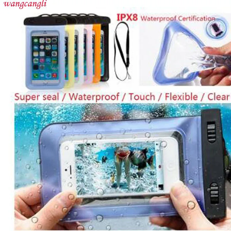 Wangcangli водонепроницаемый мобильный телефон сумка для iPhone 6 7plus 5 5s 4s Samsung Galaxy s7 s6 s5 s4