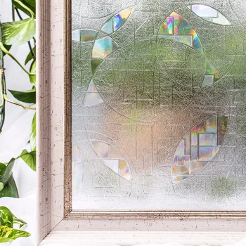 

CottonColors PVC Waterproof Window Films Cover No-Glue 3D Static Decorative Window Privacy Glass Stickers Size 60 x 200cm