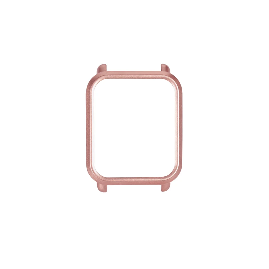 Цветной чехол для Xiaomi Huami Amazfit Bip Youth Watch, тонкий защитный корпус, рамка для Amazfit Bip, аксессуары - Цвет: rose pink