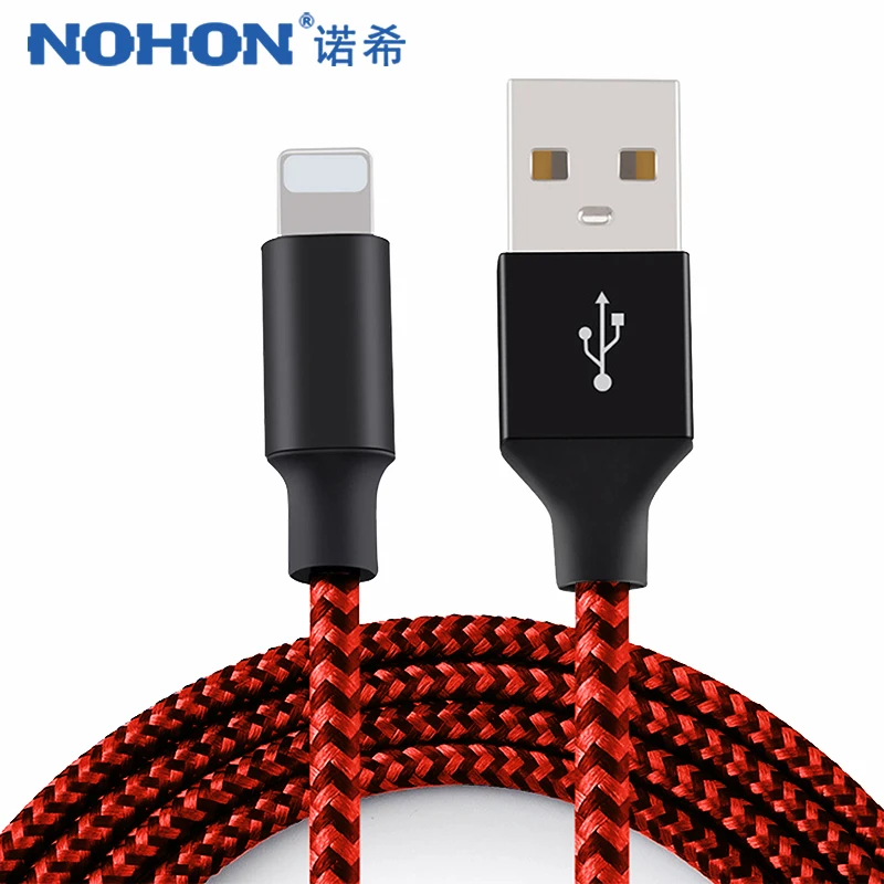 NOHON нейлоновый usb кабель для зарядки и передачи данных iPhone X XS MAX XR 8 7 6 6S 5 5S Plus
