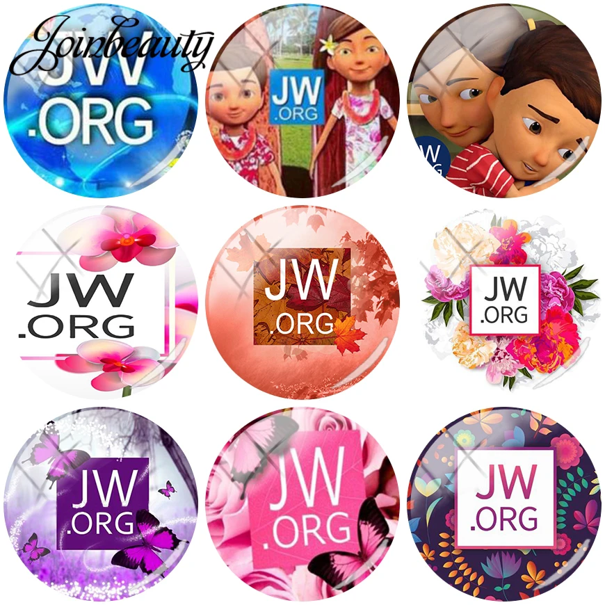 

JOINBEAUTY JW .Org Pattern Flat Back Printed DIY 25mm Diameter Glass Half Round Dome Cabochons for Photo Craft Jewelry Making