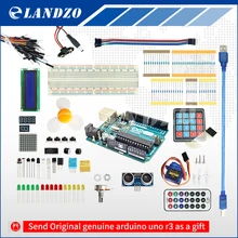 Arduino Starter Kit для оригинальными arduino Uno R3-9 Г Сервер/arduino датчика/1602 ЖК/перемычку/ООН R3/Резистор