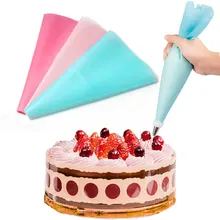 1 шт многоразовые силиконовые кондитерские мешки для крема, мешочки для цветов, сопло, инструмент для выпечки и кондитерских работ, доступны 3 цвета