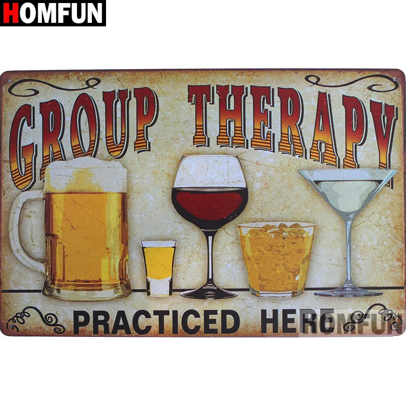 

HOMFUN Full Diamond Embroidery Diy 5D Diamond Painting Cross Stitch "Beer red wine text" Full Drill Home Room Decor A20113