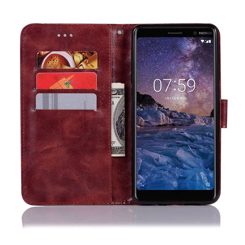 Чехол для Nokia 1 2 3 5 6 8 2018 чехол 7 Plus кожаный книжка X6 X7 Sirocco|Бамперы| |