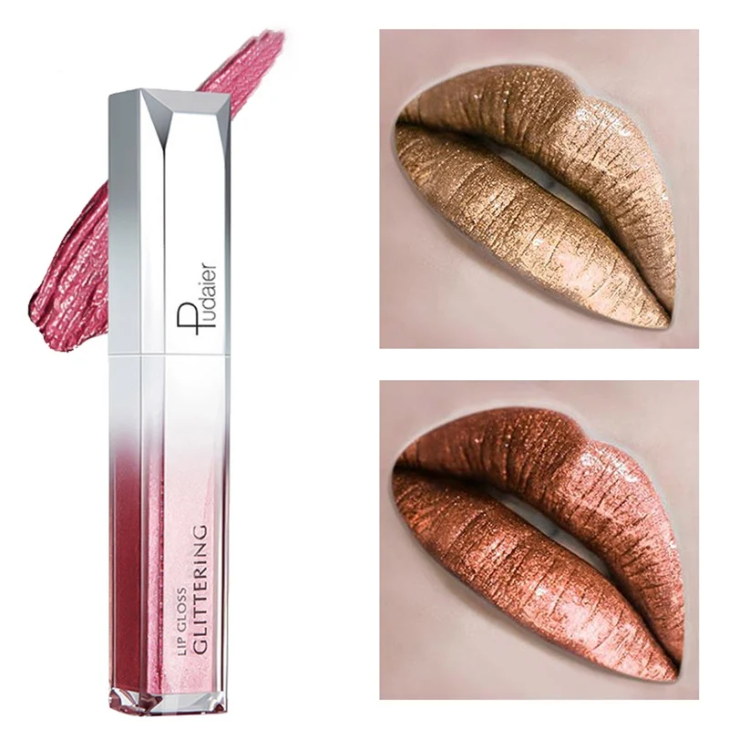 Matte to Glitter Flip Lipgloss Diamond Lip Plumper Gloss Liquid