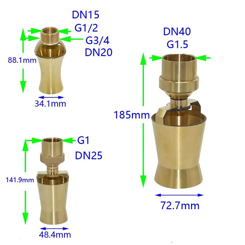 Декоративные разбрызгиватели для фонтана насадки латунные регулируемые декоративные фонтанные насадки для воды ледяная башня Садовый пруд пейзаж 1 шт