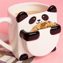 Прекрасный панда кофе кружки чашки для чая и кружки двойной печенья керамическая посуда для завтрака