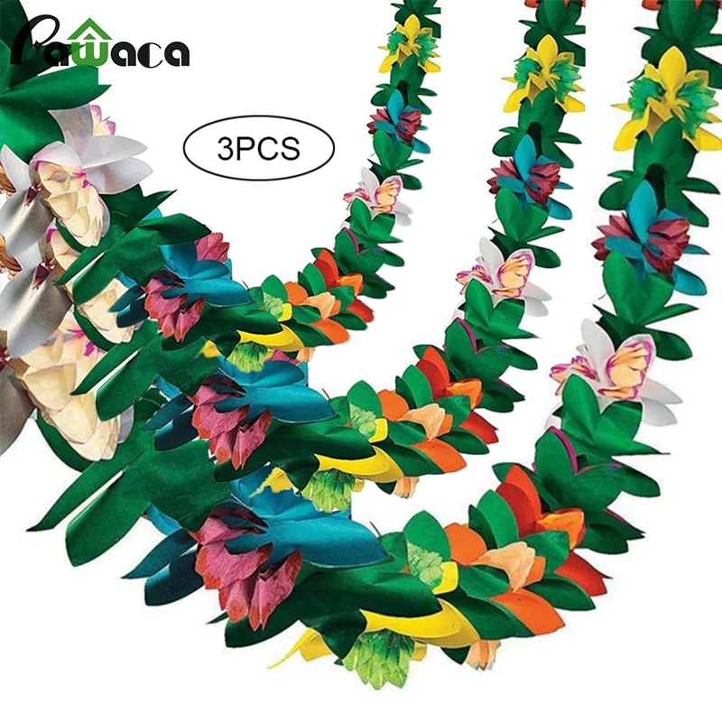 tissue flower garland