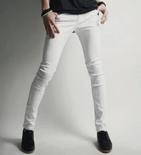 Белые джинсы мужчины slim-подходят 2016 новинка белые узкие джинсы для мужчин свободного покроя джинсовые брюки бесплатная доставка