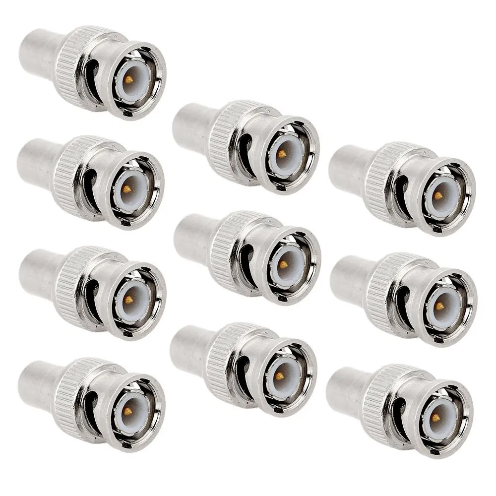 Escam 10 шт./лот BNC штекер к RCA гнездовой переходник коаксиальный CCTV прочный|Коробки