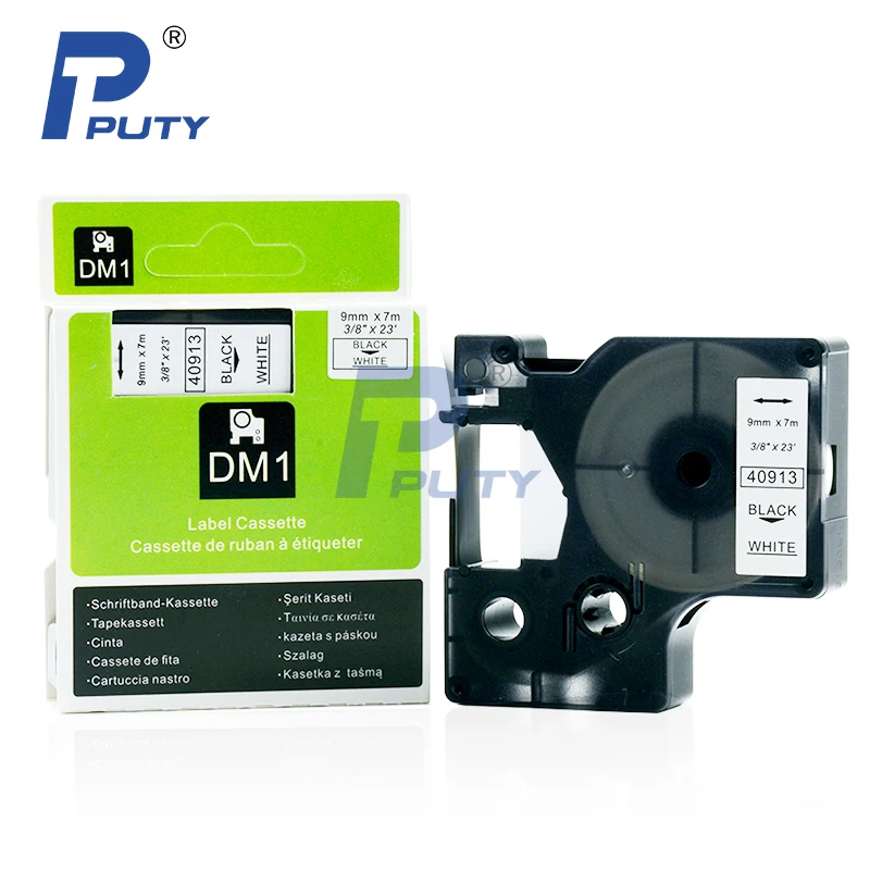 

Compatible Puty label tapes 1 carton for 214PCS contain 40913+45013 + 45012+18051+18053+18055 mix size and color tapes