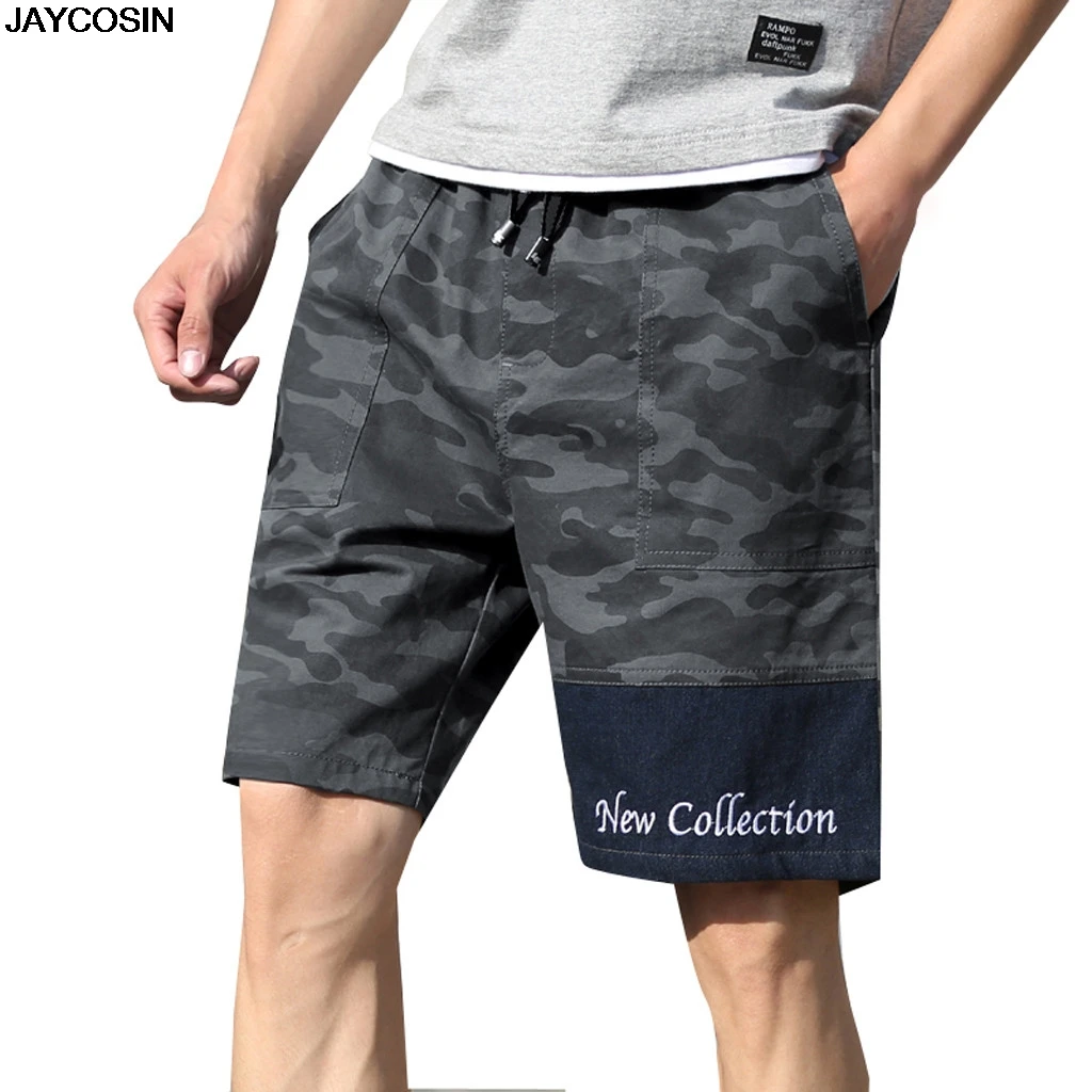 JACOSIN камуфляжные хлопковые брюки новые модные летние повседневные Свободные Лоскутные Спортивные мужские брюки пляжные летние