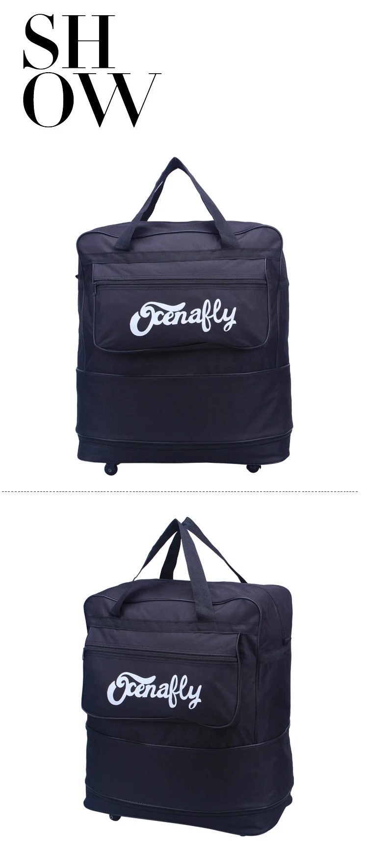 large weekend bag with wheels