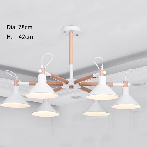 Современная Скандинавская пост-современная лампа для гостиной, креативная люстра с трубкой, E27, 220 В, для спальни, кабинета, отеля, крыльца, ресторана, лампа - Цвет корпуса: White  6 lights