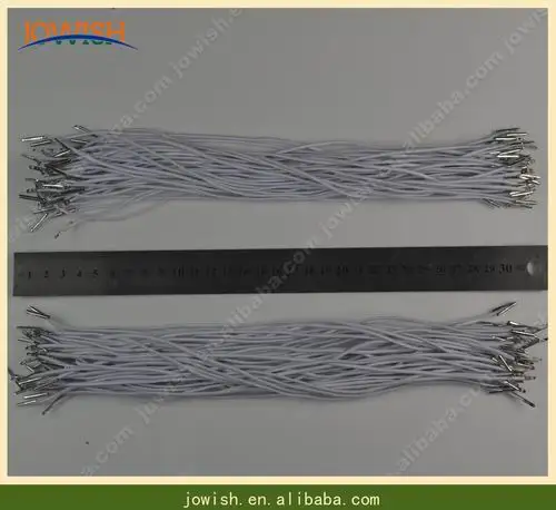 30cm White 100 шт. эластичный шнур в оранжевом, белом, черном, розовом, эластичный шнур с металлической нитью на декоративных аксессуарах - Цвет: 30cm White