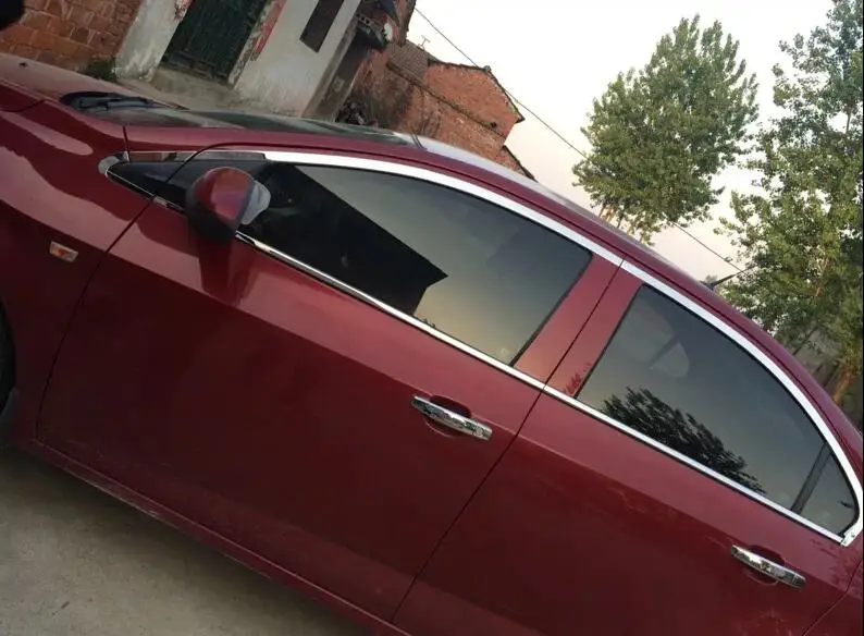 Рамка для украшения окна автомобиля из нержавеющей стали Chevrolet Aveo/Sonic 2011 2014|car window