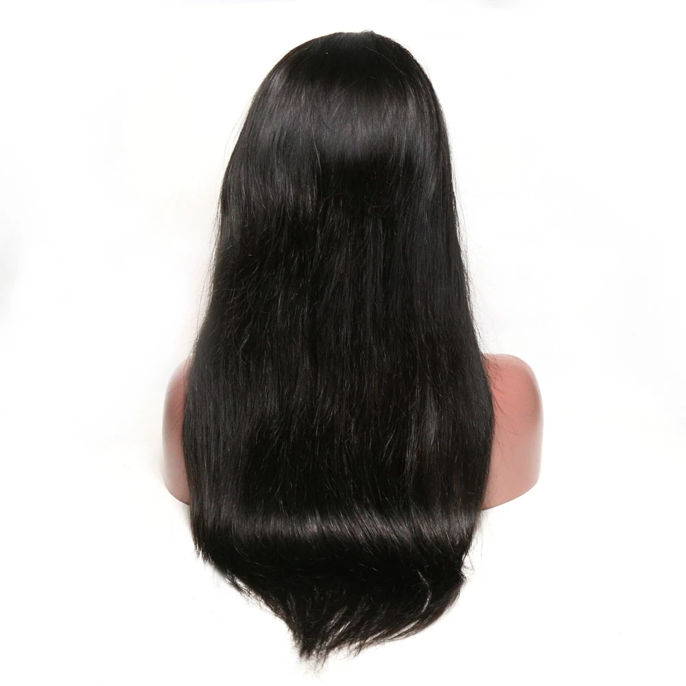 ALITOP 360 парик из натуральных волос 150% плотность прямые парики из натуральных волос индийский парик из натуральных волос предварительно сорвал с B Детские волосы