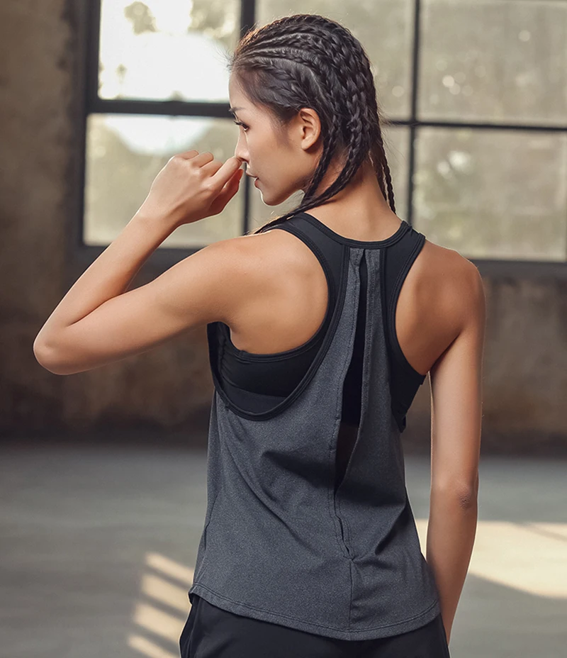 Crazyfit sutiã esportivo aberto feminino, camiseta fitness