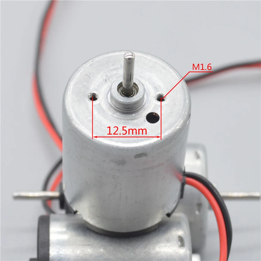 Двойной вал DC 370 двигатель 3 V-12 V образным вырезом спереди и сзади двигатель на шарикоподшипниках угольные щетки, бесшумный высокий крутящий момент DIY двигатель вал диаметр 2 мм