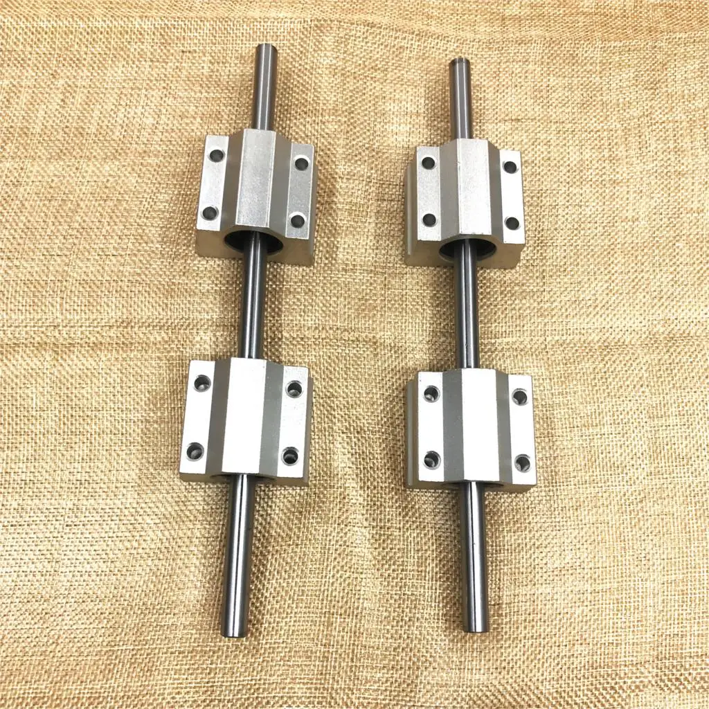 2 قطع 8*200/250 ملليمتر + 4 قطع SC8UU تصلب قضيب السكك الحديدية رمح الخطي تحمل كتلة ل 3d طابعة أجزاء اكسسوارات نجار slideway