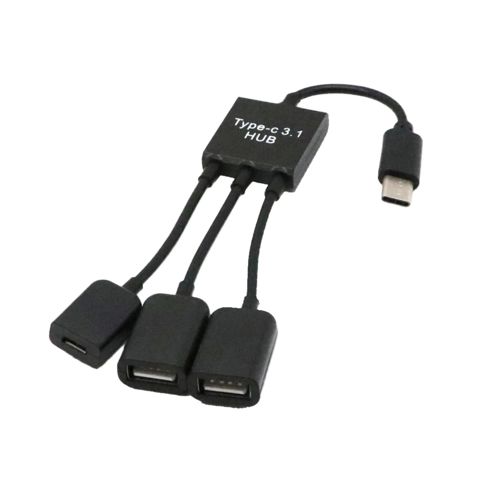 1 комплект 3 в 1 USB 3,1 type-C к Micro USB 2,0 зарядное устройство хост OTG концентратор кабель адаптер высокоскоростной зарядки универсальный