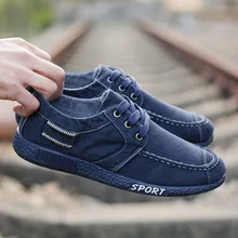 2017 herbst männer casual leinwand schuhe denim spitze herrenschuhe flut fabrik direkt