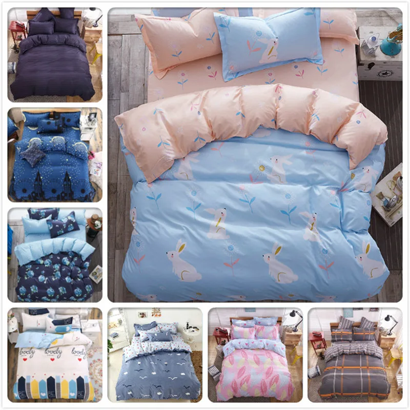 

4pcs Set New style fashion Kids 1.5m 1.8m 2.0m twin/Double/single Size bedding sale bedclothes duvet cover bed sheet pillowcase