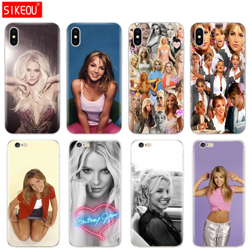 

Silicone Cover Phone Case For Iphone 6 X 8 7 6s 5 5s SE Plus 10 XR XS Max Case Britney Spears