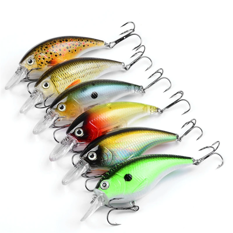 9cm 16.71g Small Minnow Fishing Tackle 4 2 Treble Hooks 3D Eyes